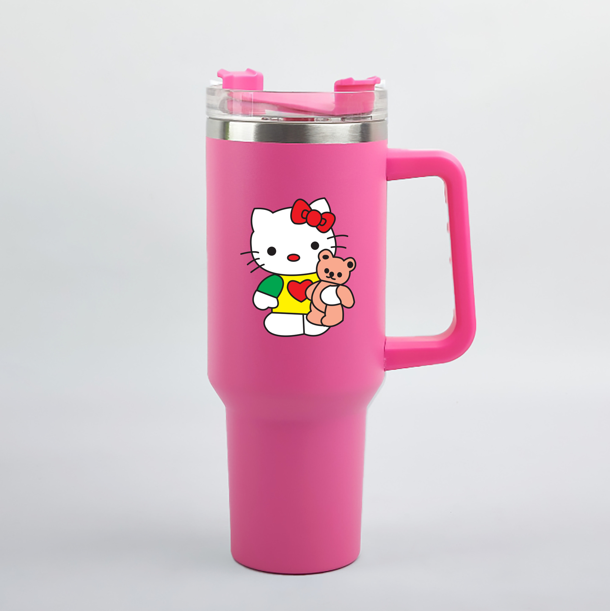 （画像用） Hello Kitty ハローキティ 1200mL車用タンブラー（カラープリント）